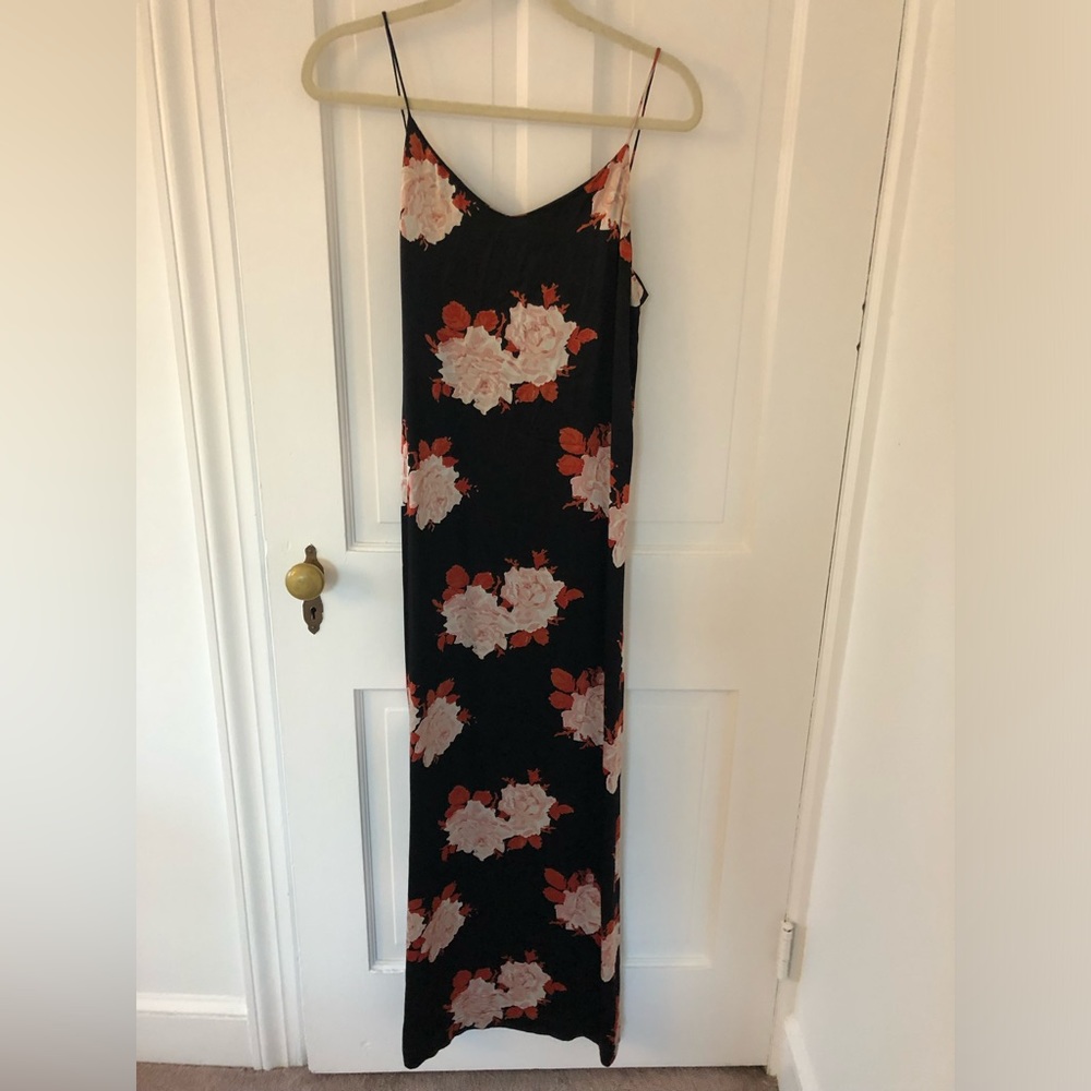 Ganni floral maxi slip dress
